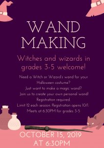 Wand Making Grades 3-5