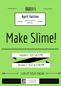 Slime! (3:30 PM Session)