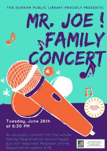 Mr. Joe Family Concert @ Durham Public Library | Durham | Connecticut | United States