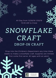 Drop-in Snowflake Craft