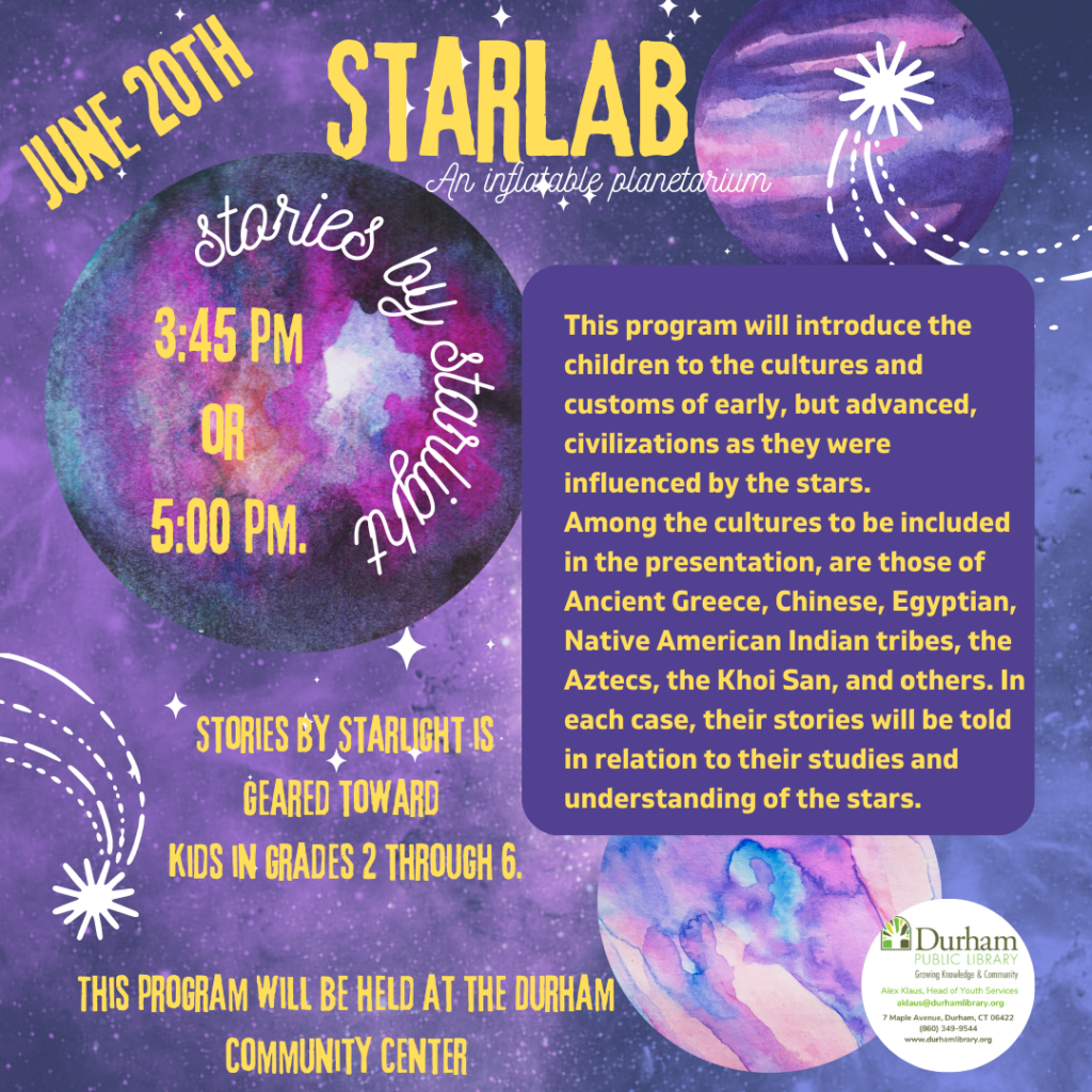 Tue, Jun 20, 2023	 -- 	Stories by Starlight- 5pm Session  at 5:00 PM